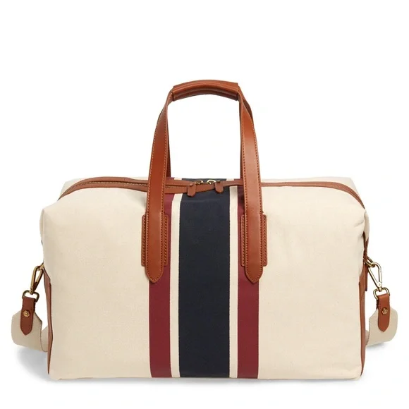 J.Crew Oar Stripe Canvas Weekender Bag - Picture 1 of 1